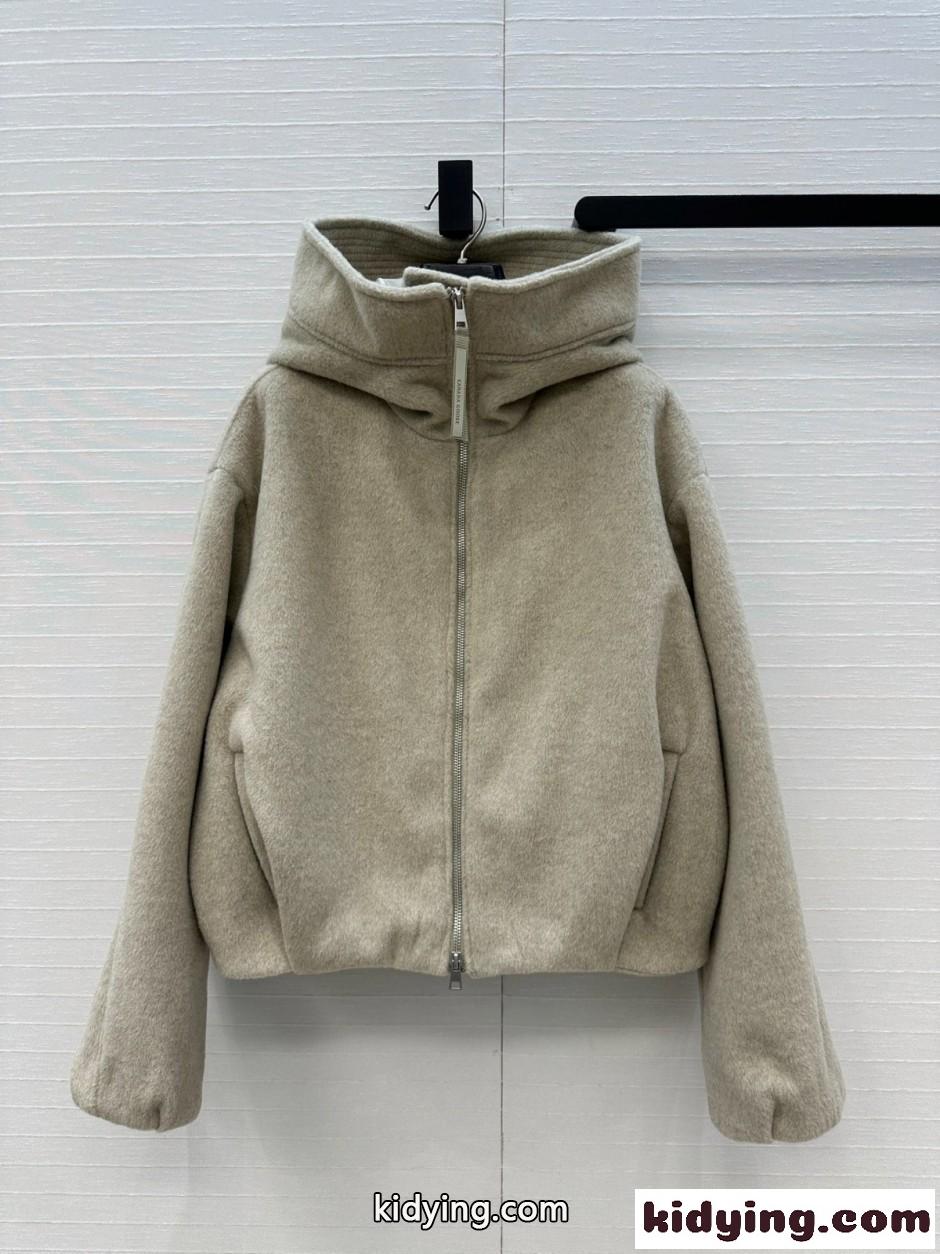 カジュアル ウールブレンド フーデッドジャケット カナダグース ジャケット 偽物-0