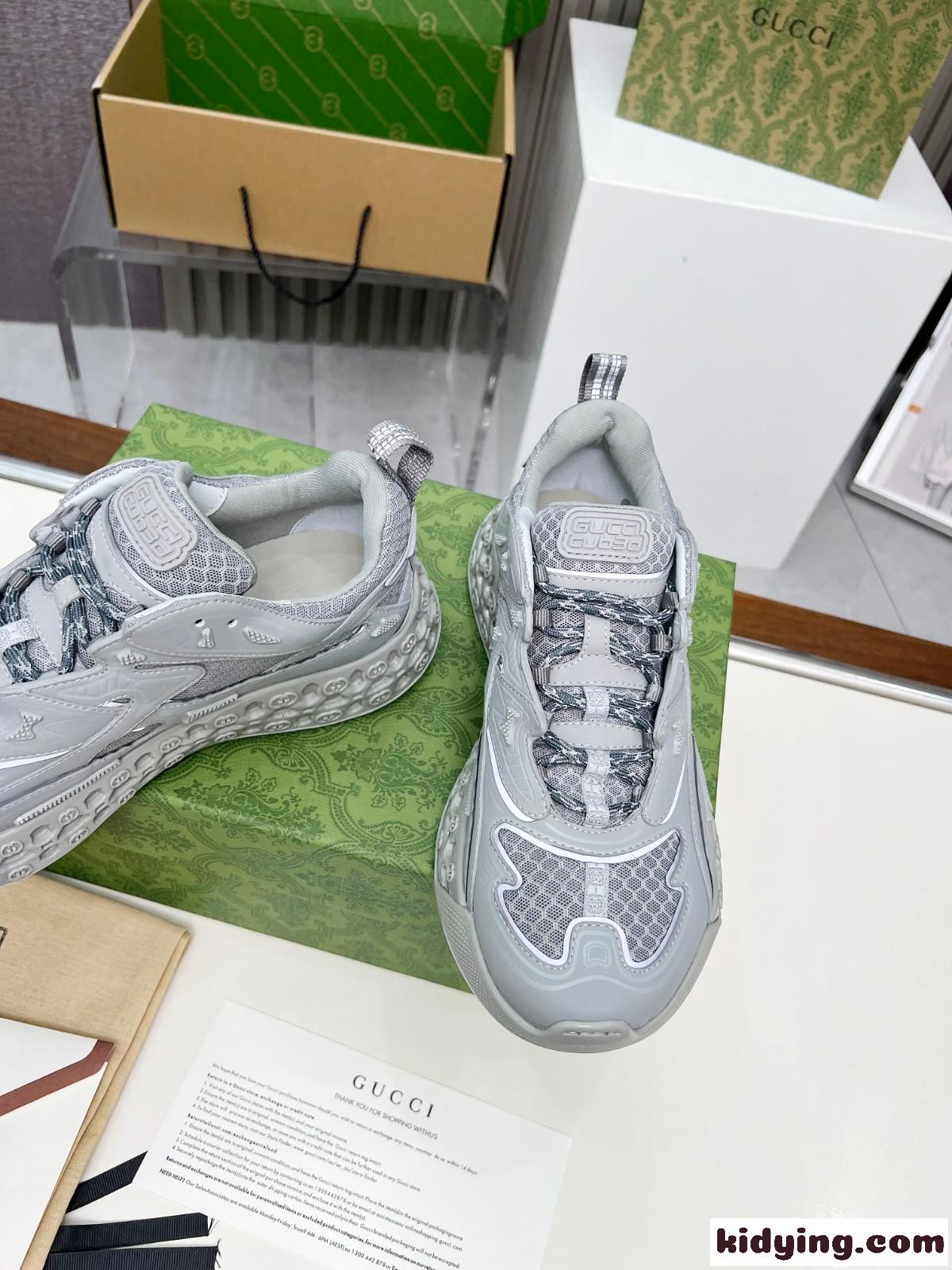 人気新作～GUCCI cub3dスニーカー グッチ スーパーコピー n級品 グレー-4