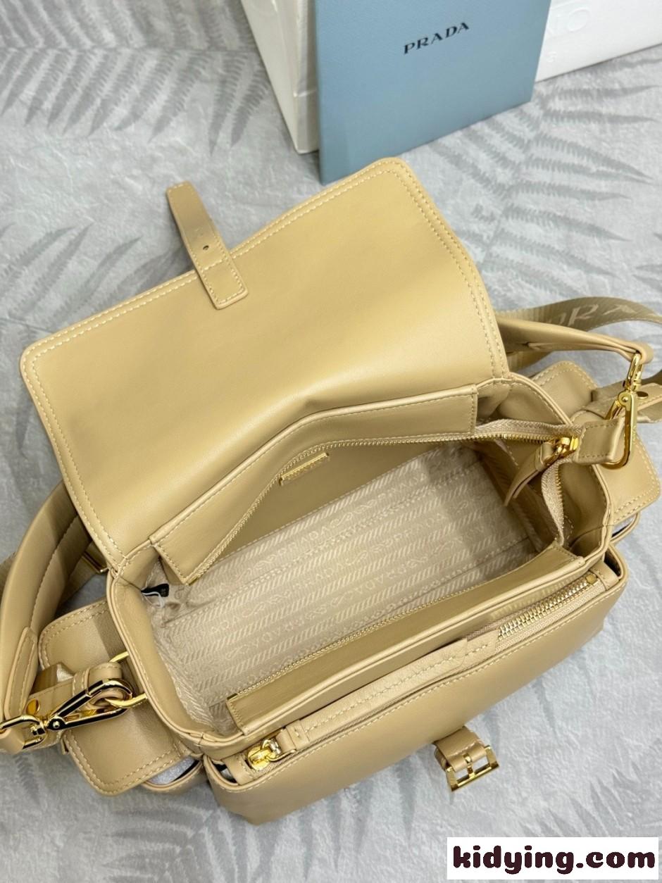 上品 ナッパレザー ショルダーバッグ プラダ バッグ スーパーコピー 1BD394 アイボリー-4