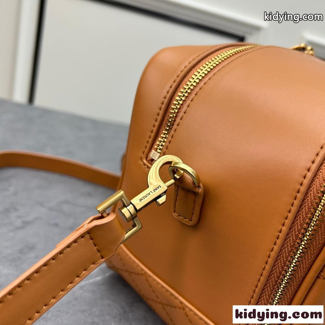 YSL リヤ ダッフルバッグ イヴ・サンローラン バッグ コピー 大容量 ブラウン-4