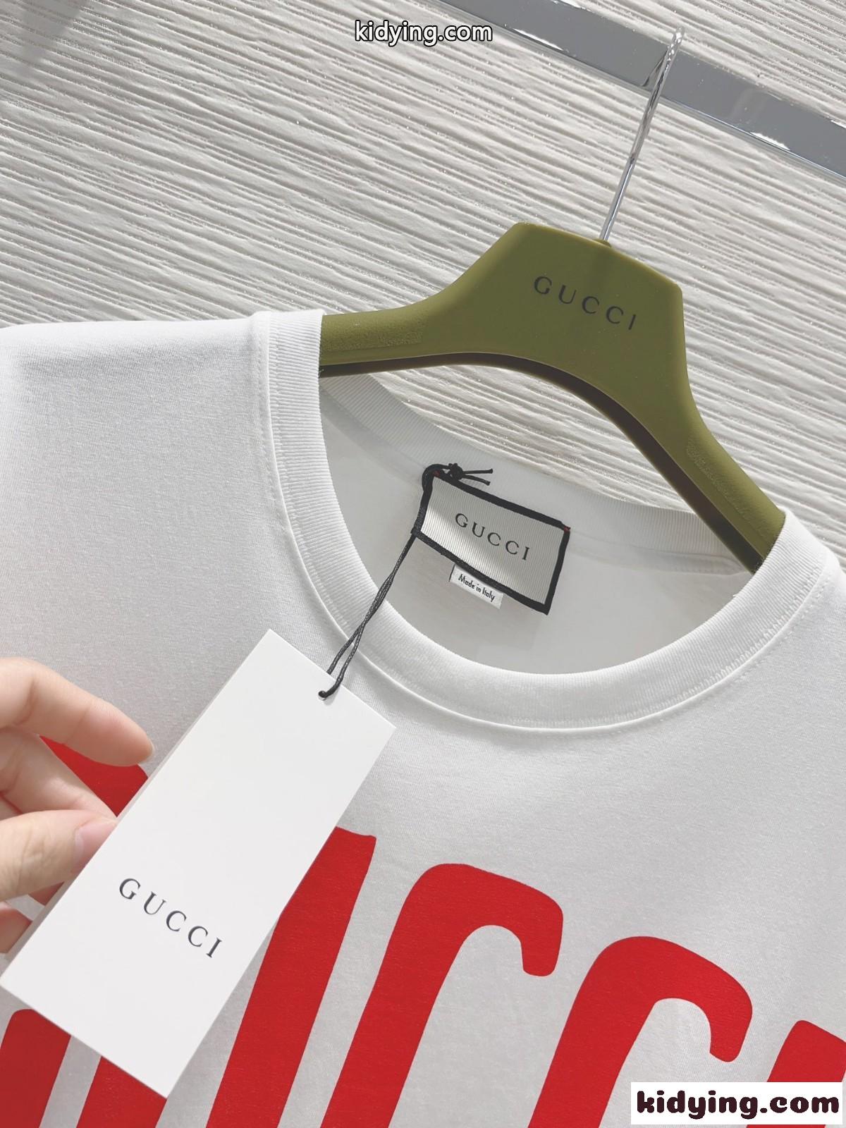可愛い カジュアル プリント オーバーサイズ グッチ Tシャツ コピー 半袖 コットンジャージー-0