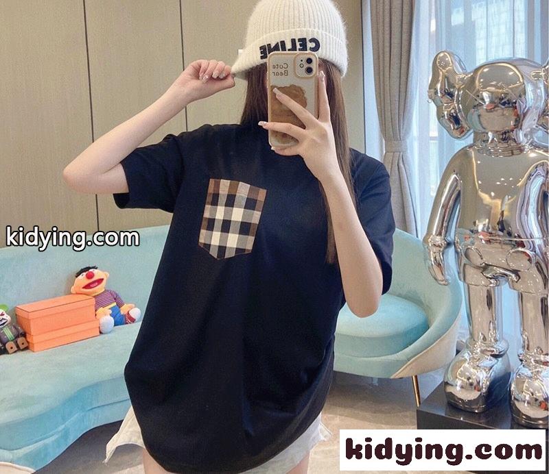 ヴィンテージチェックポケット コットン 半袖Tシャツ バーバリー Tシャツ コピー-3