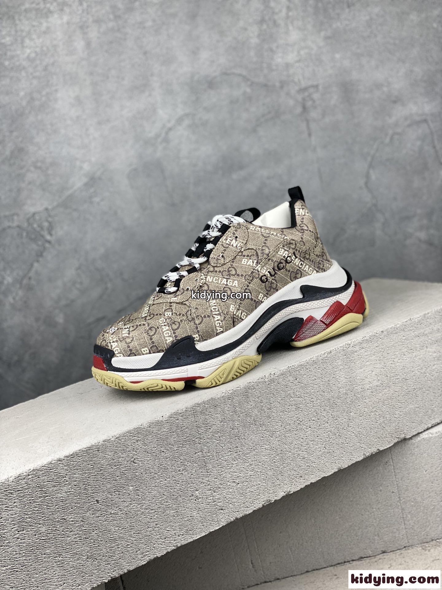 Balenciaga x GUCCI スポーツジューズ レディース メンズ おしゃれ バレンシアガ スニーカー コピー 厚底 人気 レースアップ-0