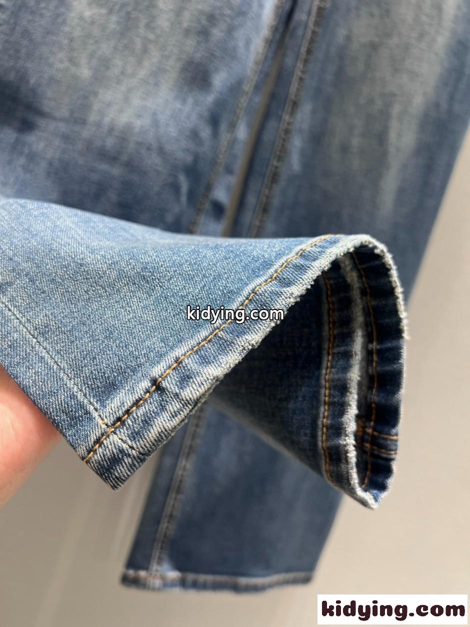 ベーシック 合わせやすい ストレート デニムパンツ ロエベ ジーンズ コピー-3