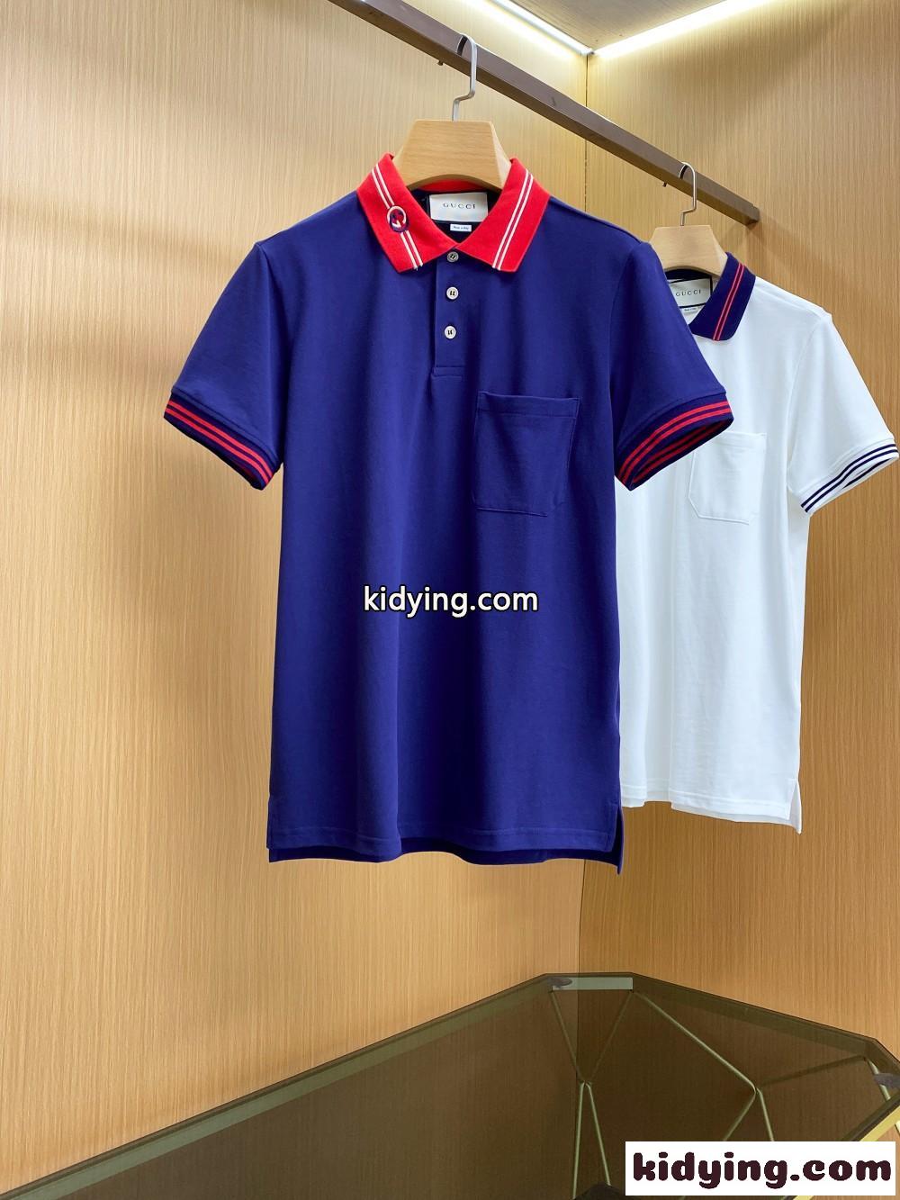グッチ 半袖Tシャツ コピー 合わせやすい おしゃれ 着心地いい 定番 ロゴ メンズ ポロシャツ-0