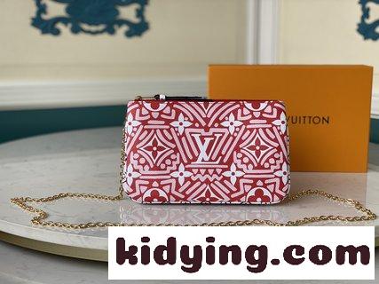 ルイ・ヴィトン バッグ 安い コピー LV Crafty抽象グラフィックアートキャプチャ 新しいPochette Double Zipチェーンバッグを煥す-3