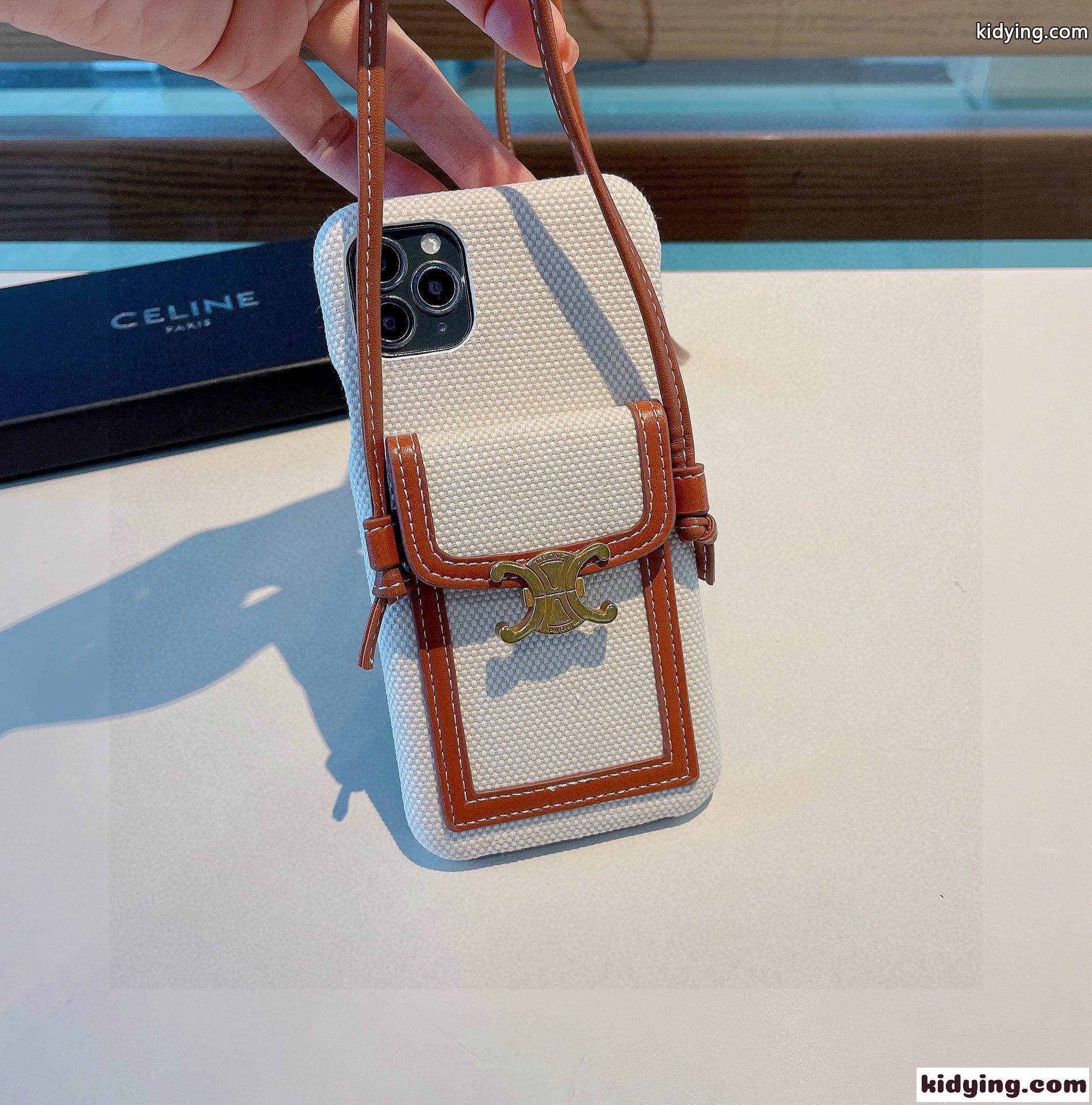 おしゃれ 斜め掛け カード収納 セリーヌ アイフォンケース コピー 斜めがけ ショルダー 落下防止 スマホケース-3