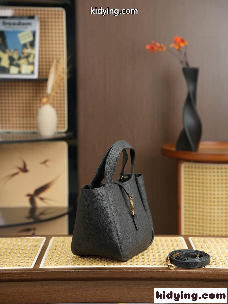 人気 YSL サンローラン ル・サンカセット スモール トートバッグ 偽物 ブラック-0