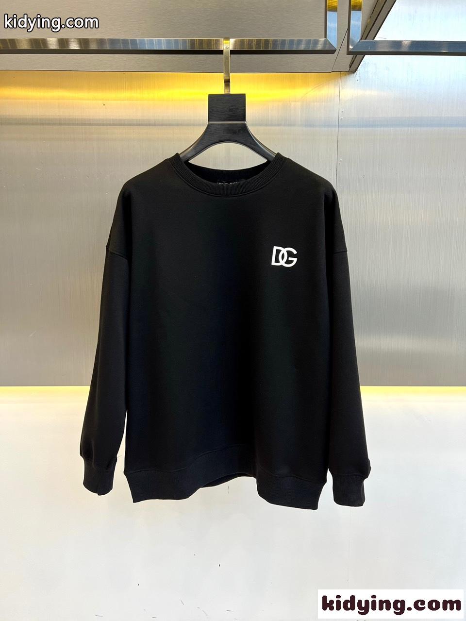 ドルチェ&ガッバーナ Tシャツ コピ シンプル DGロゴ クルーネック スウェットシャツ-0