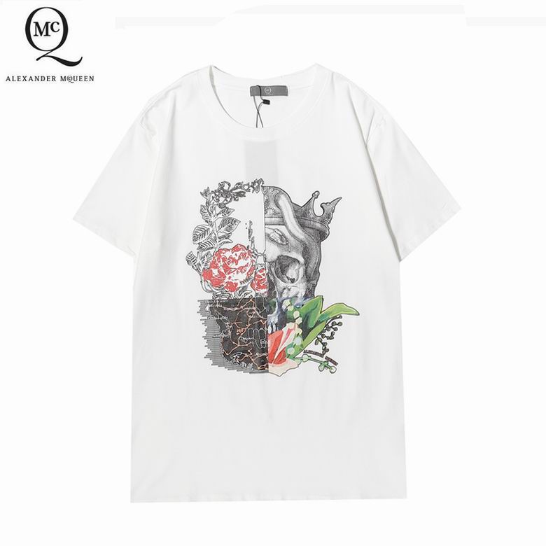 定番 プリント おしゃれ クルーネック アレキサンダー・マックイーン 半袖Tシャツ コピー 合わせやすい 快適 カジュアル-3