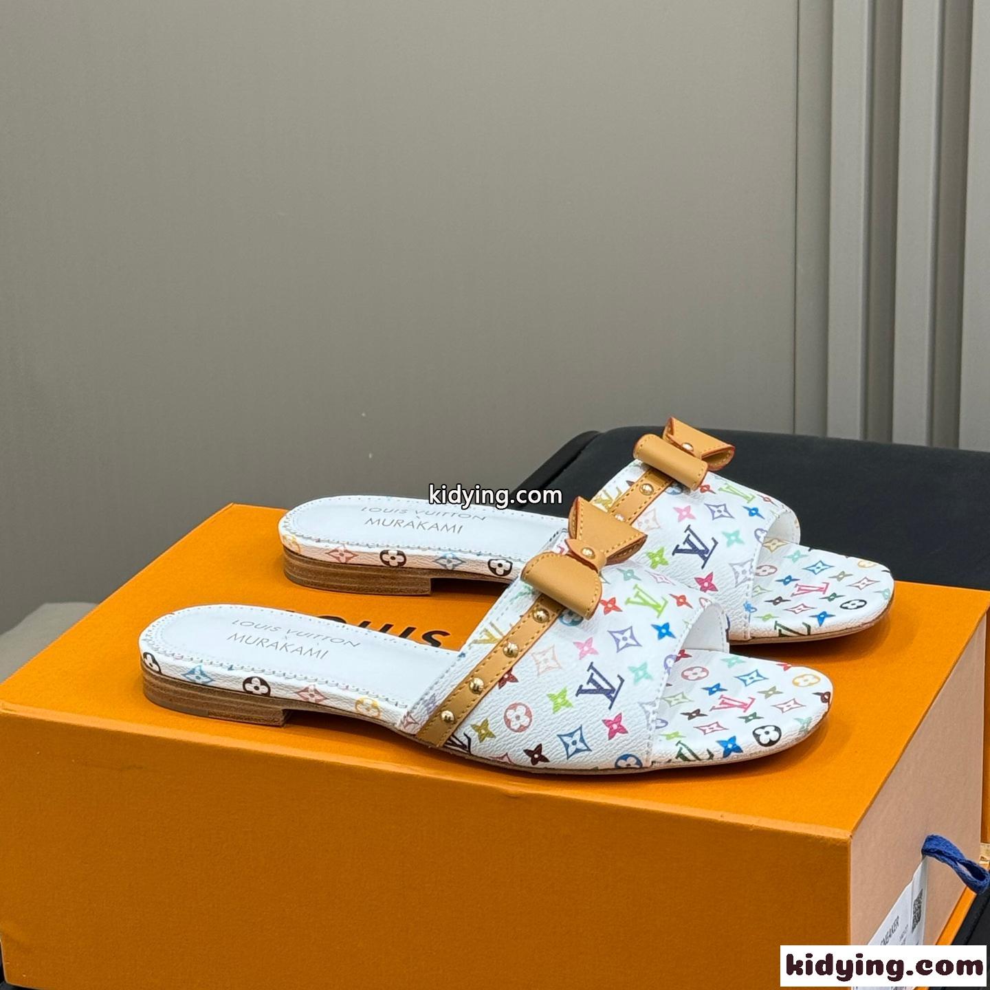 ルイ・ヴィトン × 村上隆 LV × TM 6AM ミュール スーパーコピー ホワイト-0
