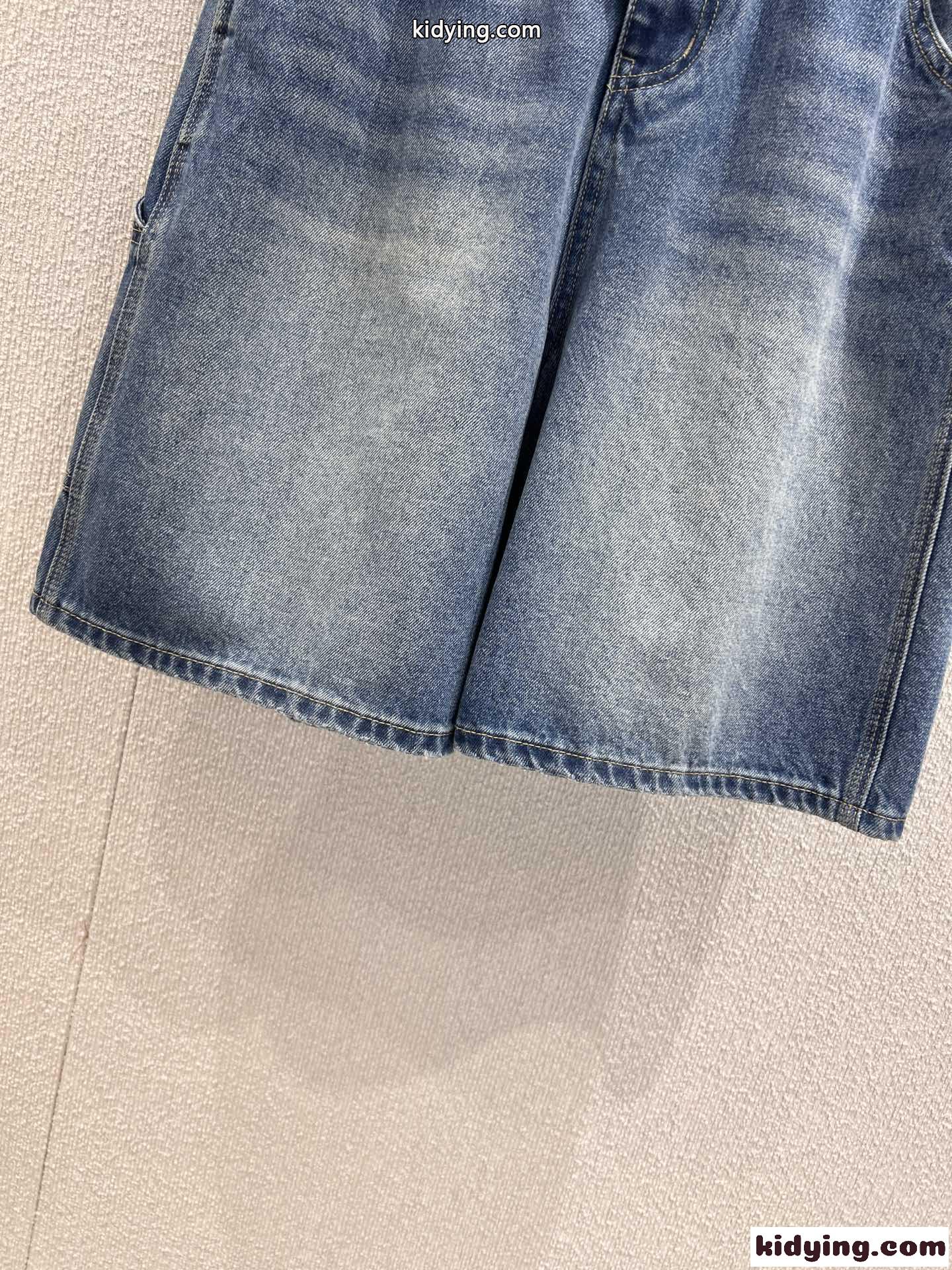 シンプル カジュアル デニムショートパンツ プラダ パンツ 偽物 レディース-3