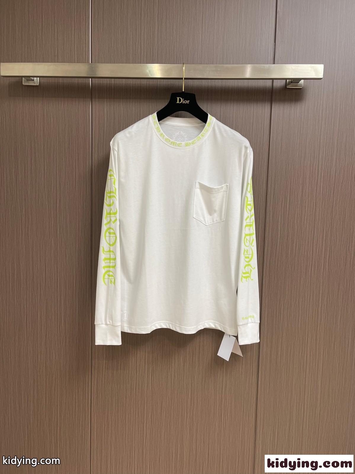 カジュアル プリント 長袖Tシャツ クロムハーツ Tシャツ 偽物 ホワイト-0