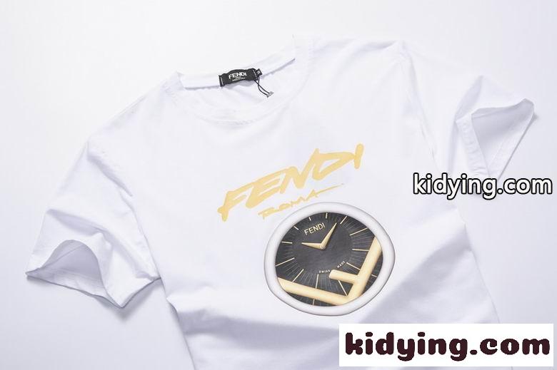 ストリート カジュアル プリント 定番 フェンディ Tシャツ コピー 春夏 半袖 トップス クルーネック おしゃれ-4