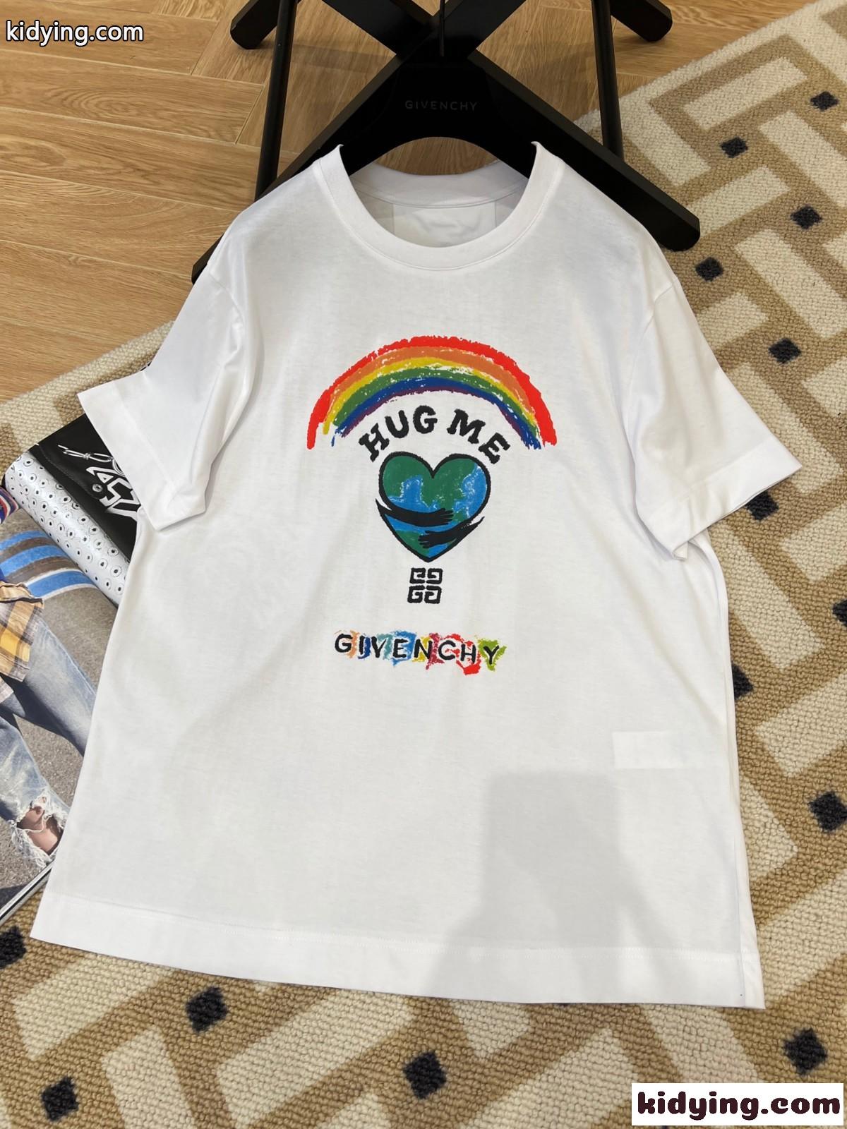 ユニセックス 春夏 人気 新作 プリント 着心地いい ジバンシィ Tシャツ コピー 半袖 トップス おしゃれ カジュアル-1