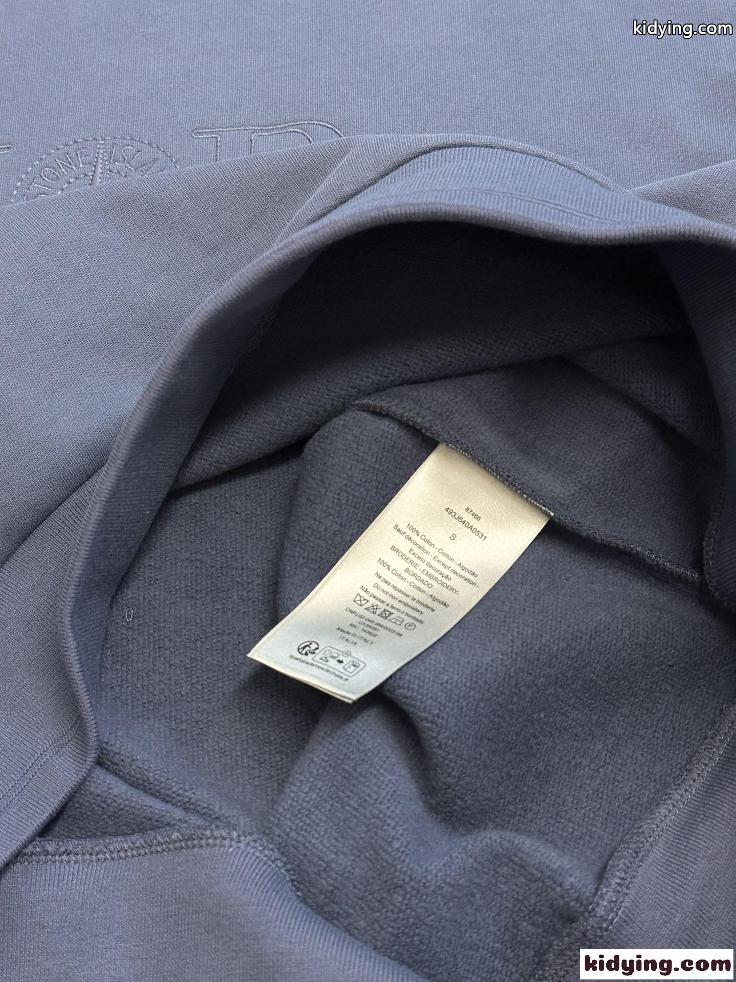 DIOR AND STONE ISLAND スウェットシャツ クリスチャン・ディオール Tシャツ コピー ブルー-4