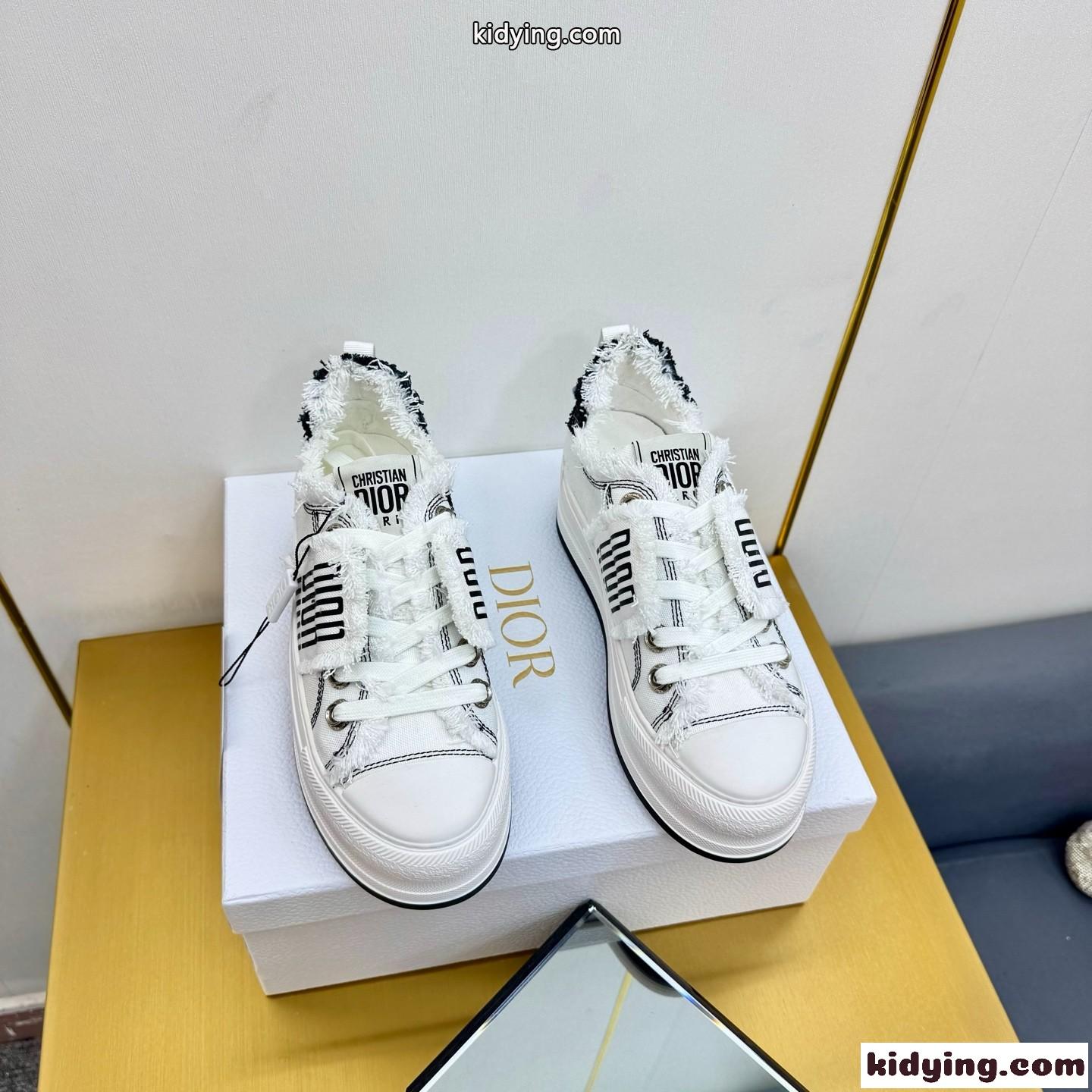 クリスチャン・ディオール WalknDior プラットフォームスニーカー スーパーコピー ホワイト-3
