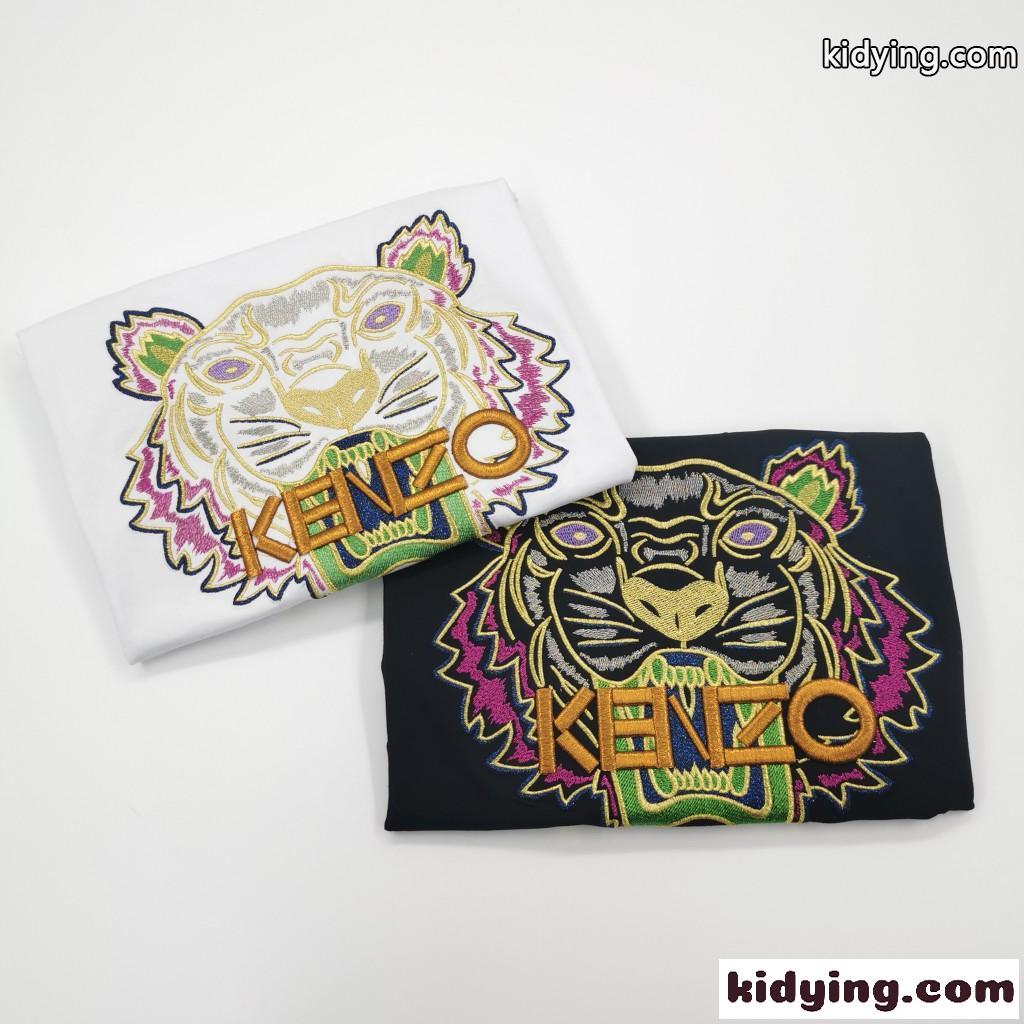 全3色 タイガー 刺繍 クルーネック ケンゾー tシャツ コピー 着心地いい ゆったり 人気 春夏 トップス-3