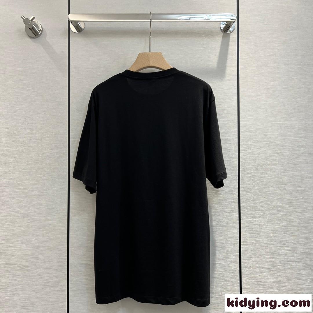 オーバーサイズ 体型カバー ユニセックス ロゴ 人気 ロエベ tシャツ コピー カジュアル おしゃれ-0