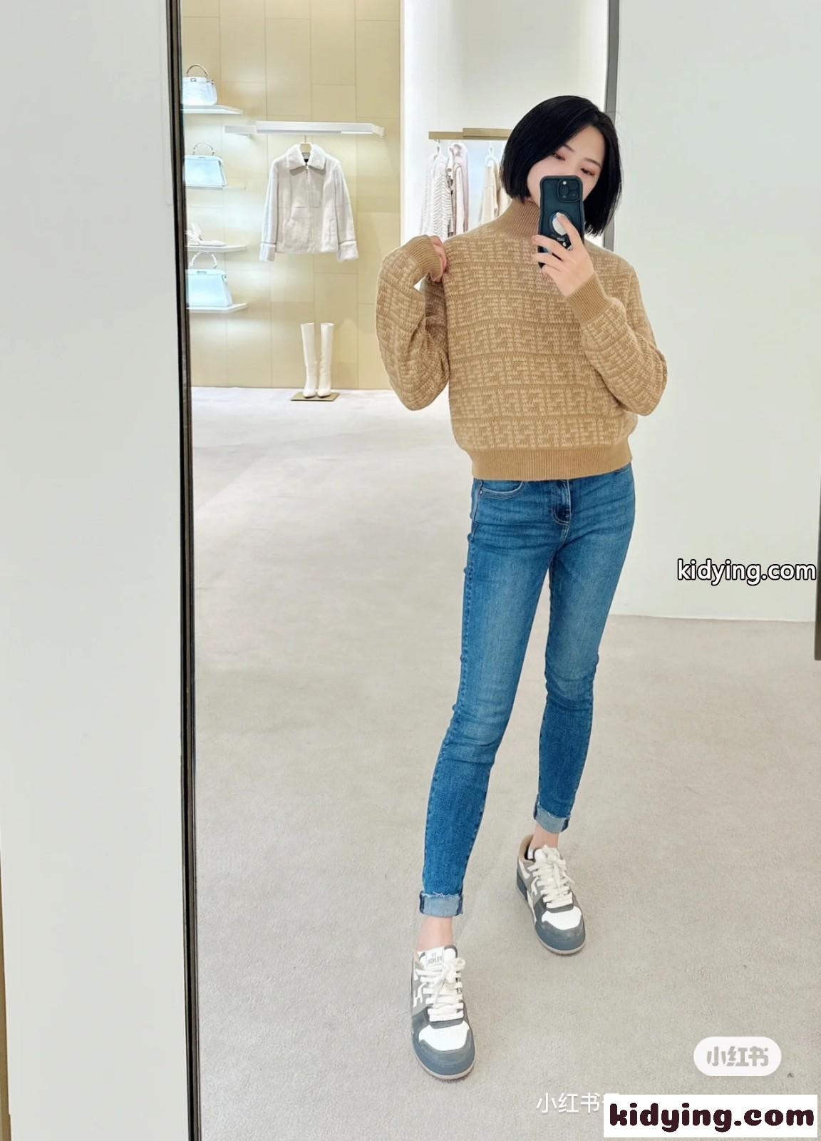 人気 合わせやすい ハイネック フェンディ セーター コピー 長袖 プルオーバー-5