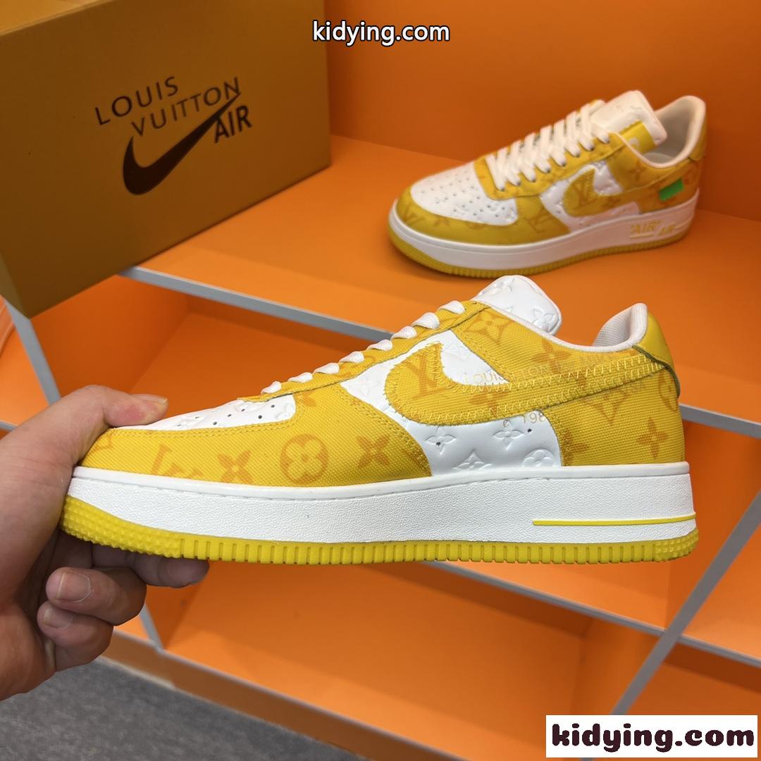 LV x OFF-WHITE x Nike オフホワイト スニーカー コピー レースアップ 目立つ 配色 人気 カジュアル メンズ-2
