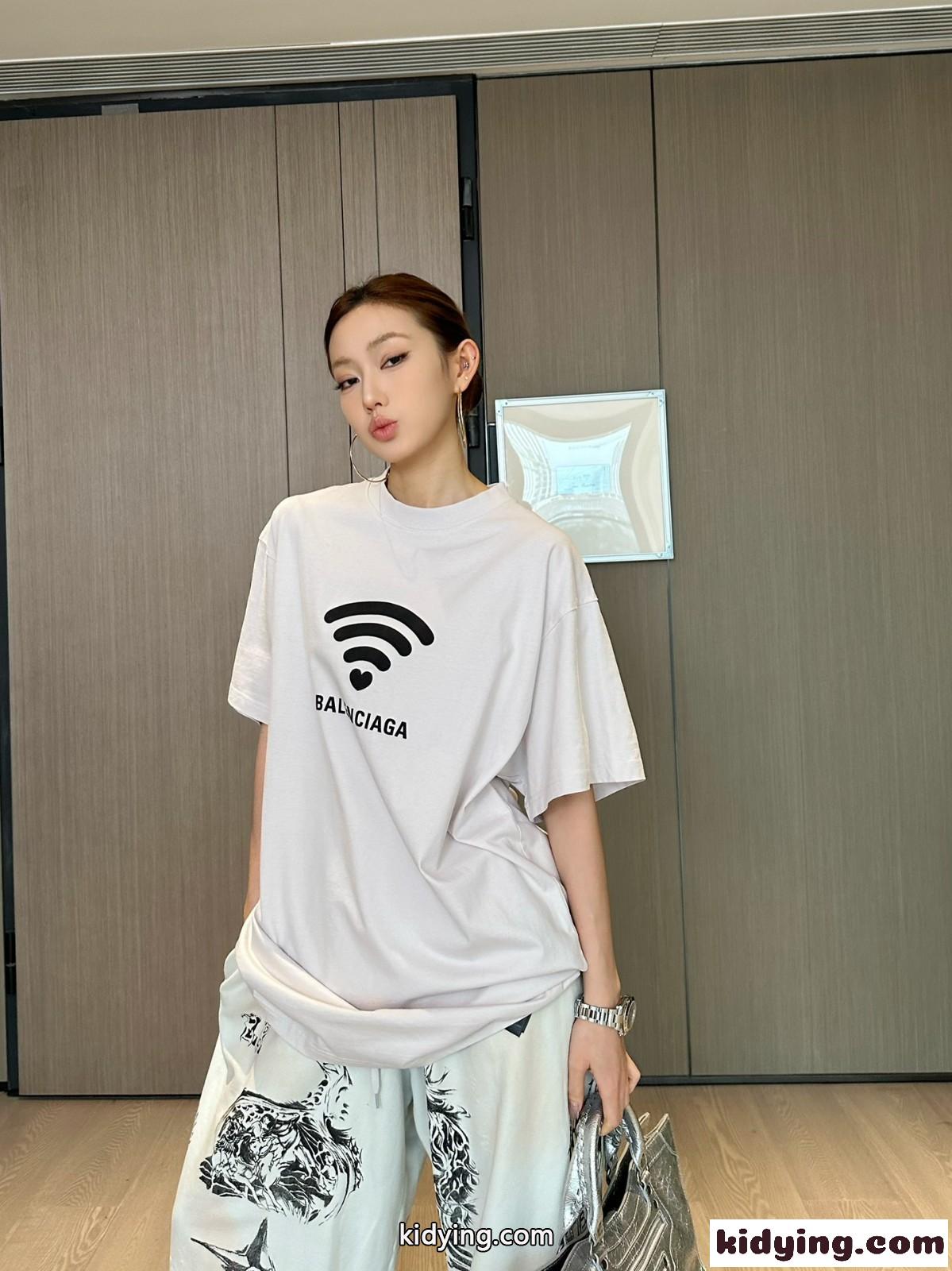 カジュアル バレンシアガ 半袖Tシャツ コピー オーバーサイズ Tシャツ ユニセックス ホワイト-4