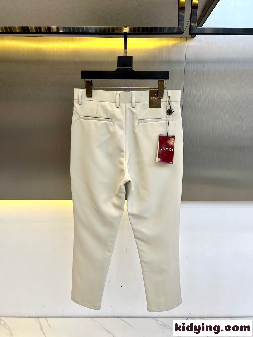 洗練された カジュアル スラックス グッチ パンツ 偽物 ビジネス ベージュ-0