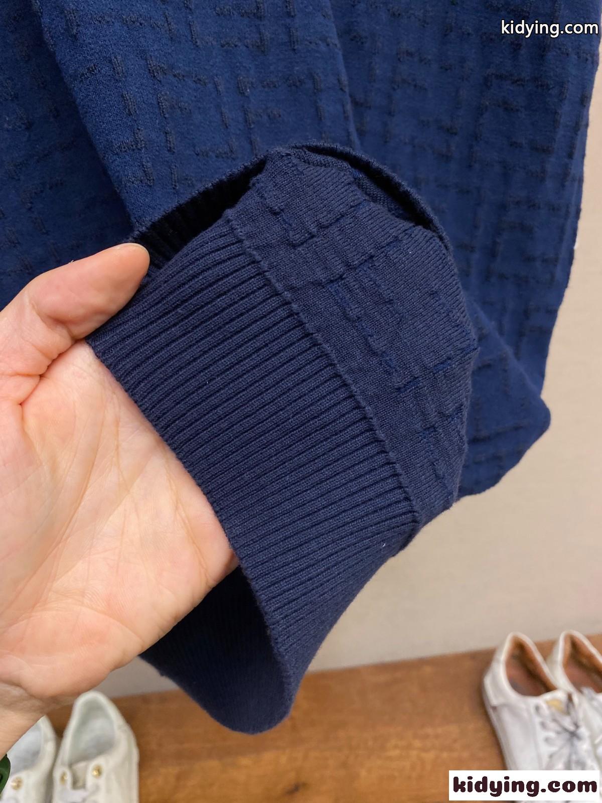 コットン FFセレリア 半袖セーター フェンディ ニット コピー ブルー-3