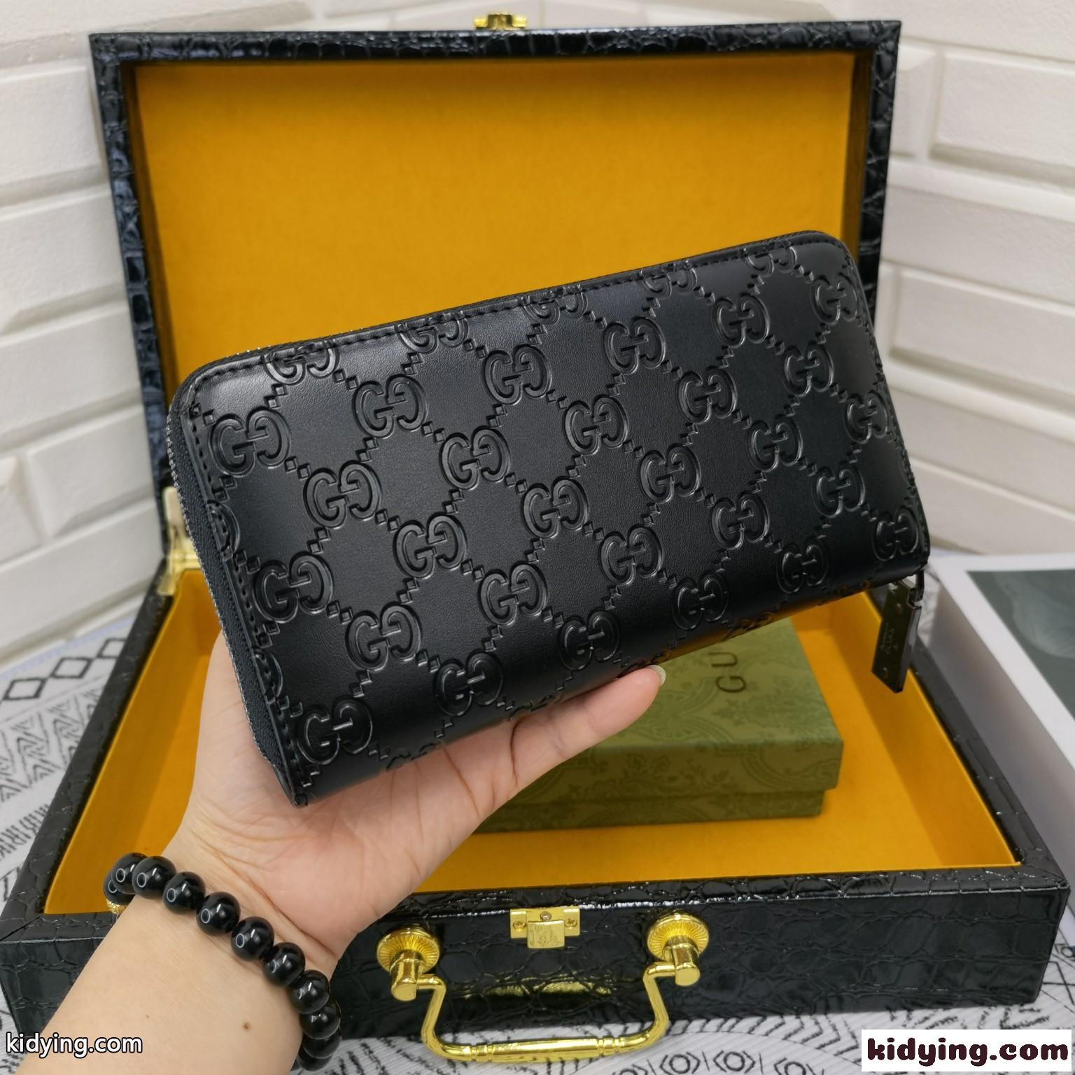 高級感 型押し GG ラウンド 長財布 グッチ 財布 コピー メンズ 定番 人気 ウォレット-2