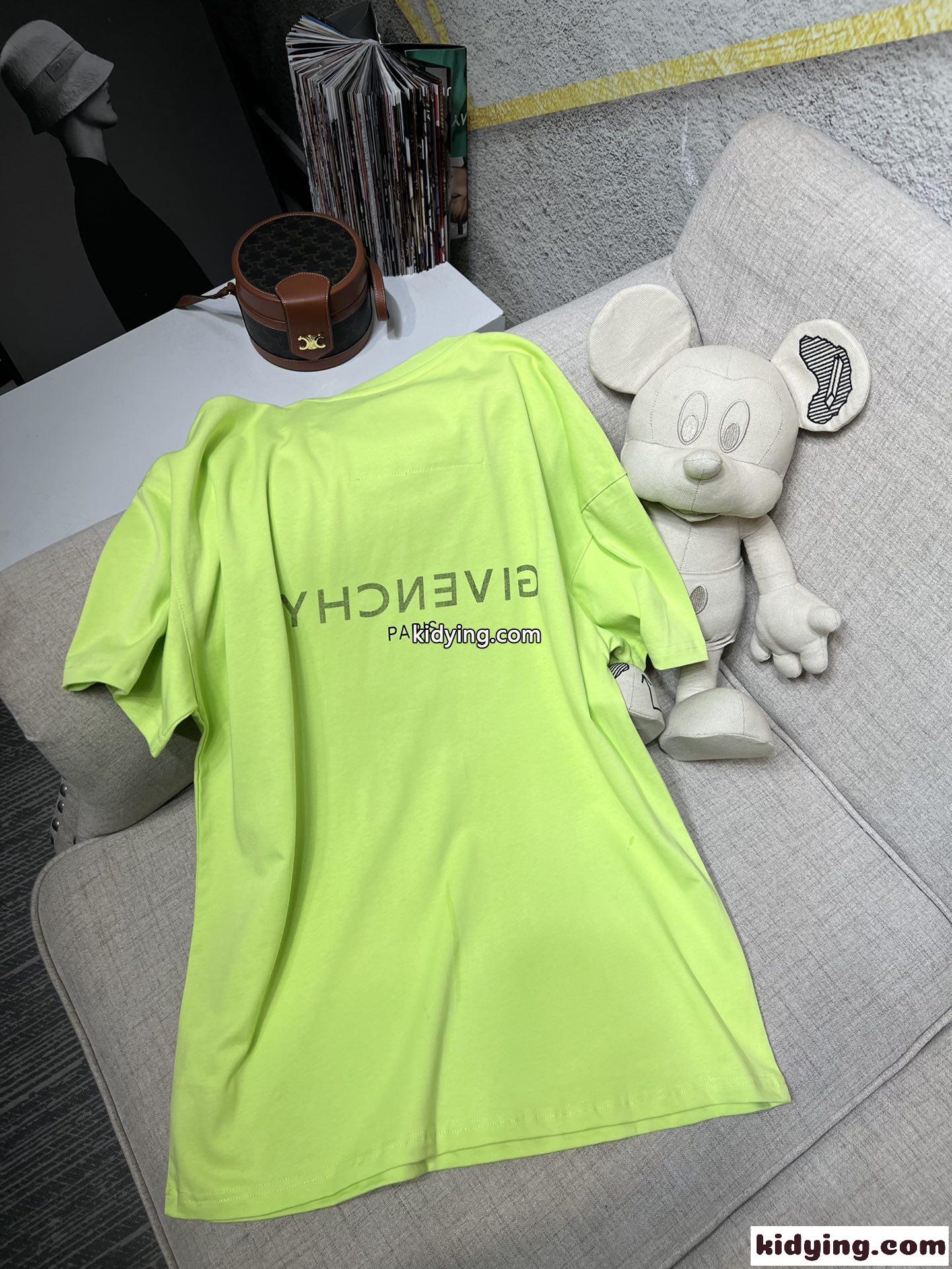 ジバンシィ Tシャツ コピー レディース ロゴ クールネック ゆったり 着心地いい チュニック トップス 合わせやすい-3