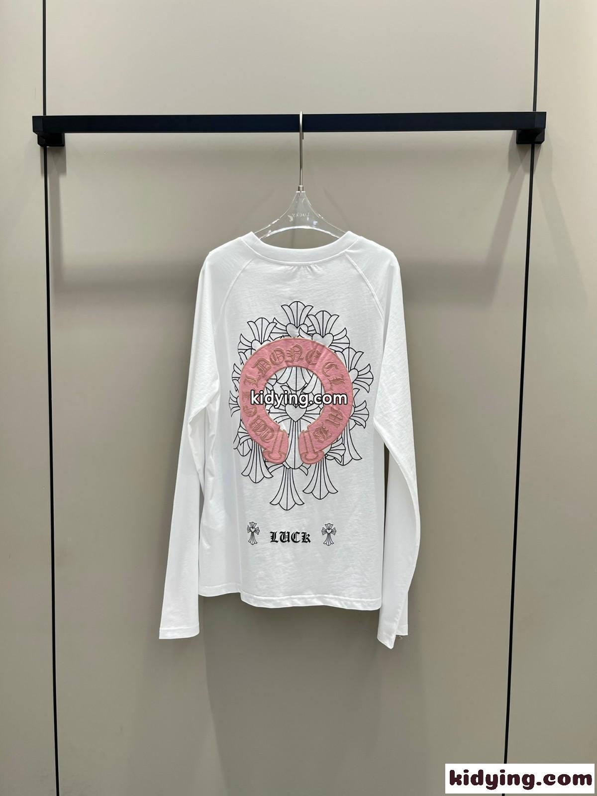 シンプル おしゃれ クルーネック ロゴ 長袖Tシャツ クロムハーツ Tシャツ コピー-3