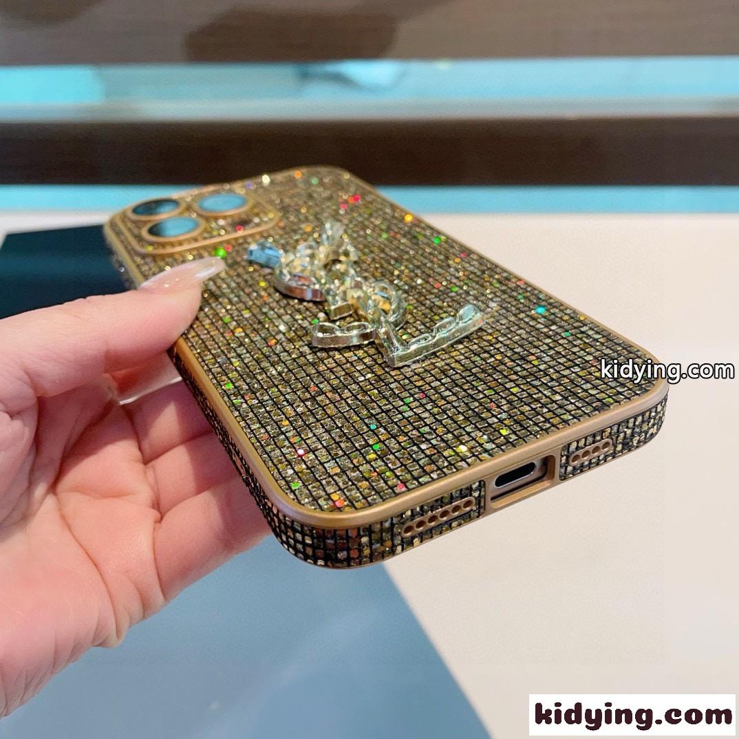 キラキラ YSL スマホケース イヴ・サンローラン アイフォンケース 偽物 iPhone16ケース-1