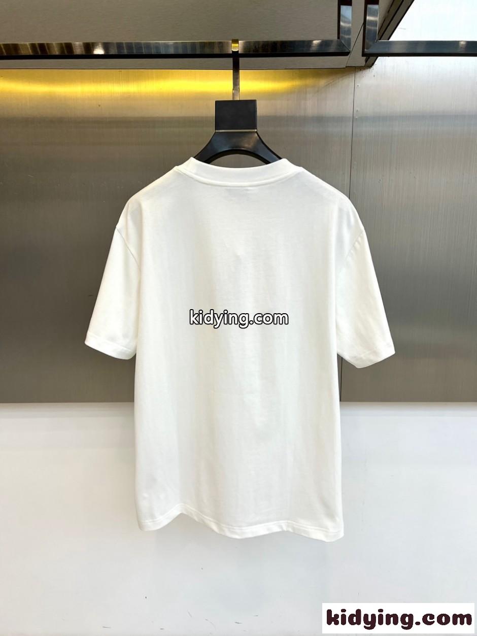 カジュアル 合わせやすい ロゴ刺繍 半袖Tシャツ クリスチャン・ディオール Tシャツ 偽物 ホワイト-4