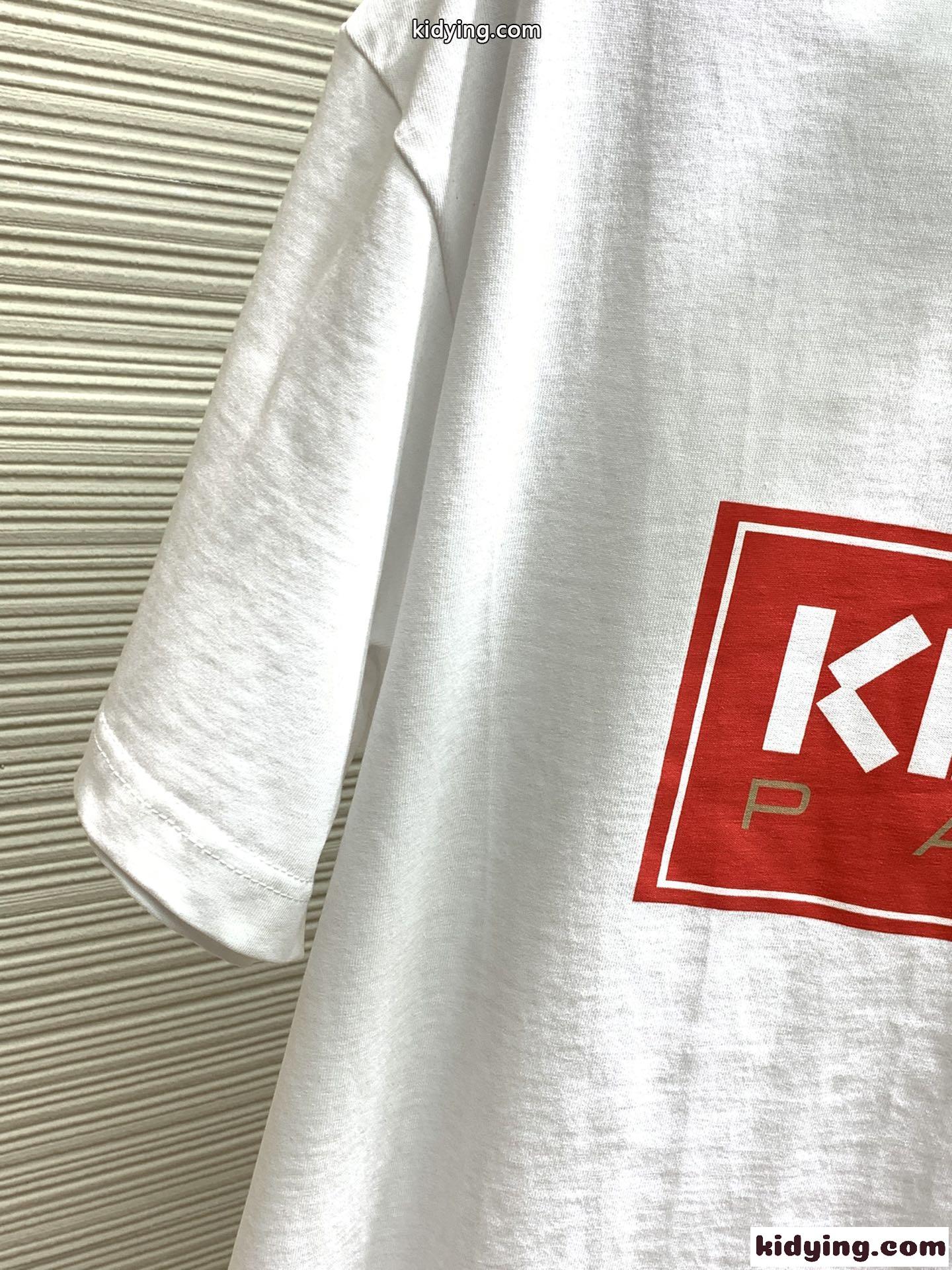 シンプル おしゃれ クルーネック ロゴ プリント ケンゾー Tシャツ コピー ホワイト-3