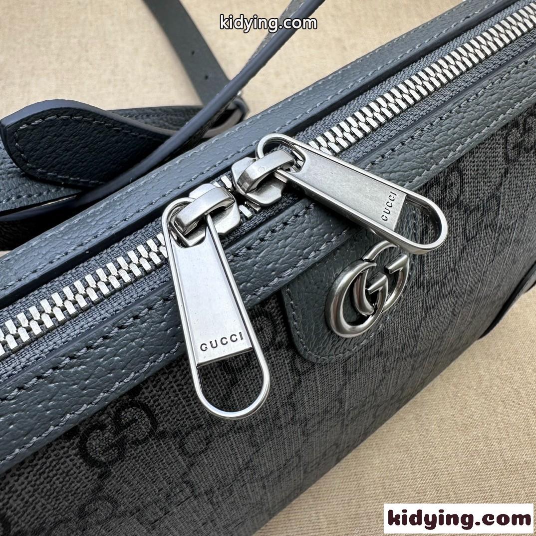 グッチ GUCCI オフィディア GGキャンバス×レザー GGメッセンジャー ショルダーバッグ コピー 752581 グレー-3