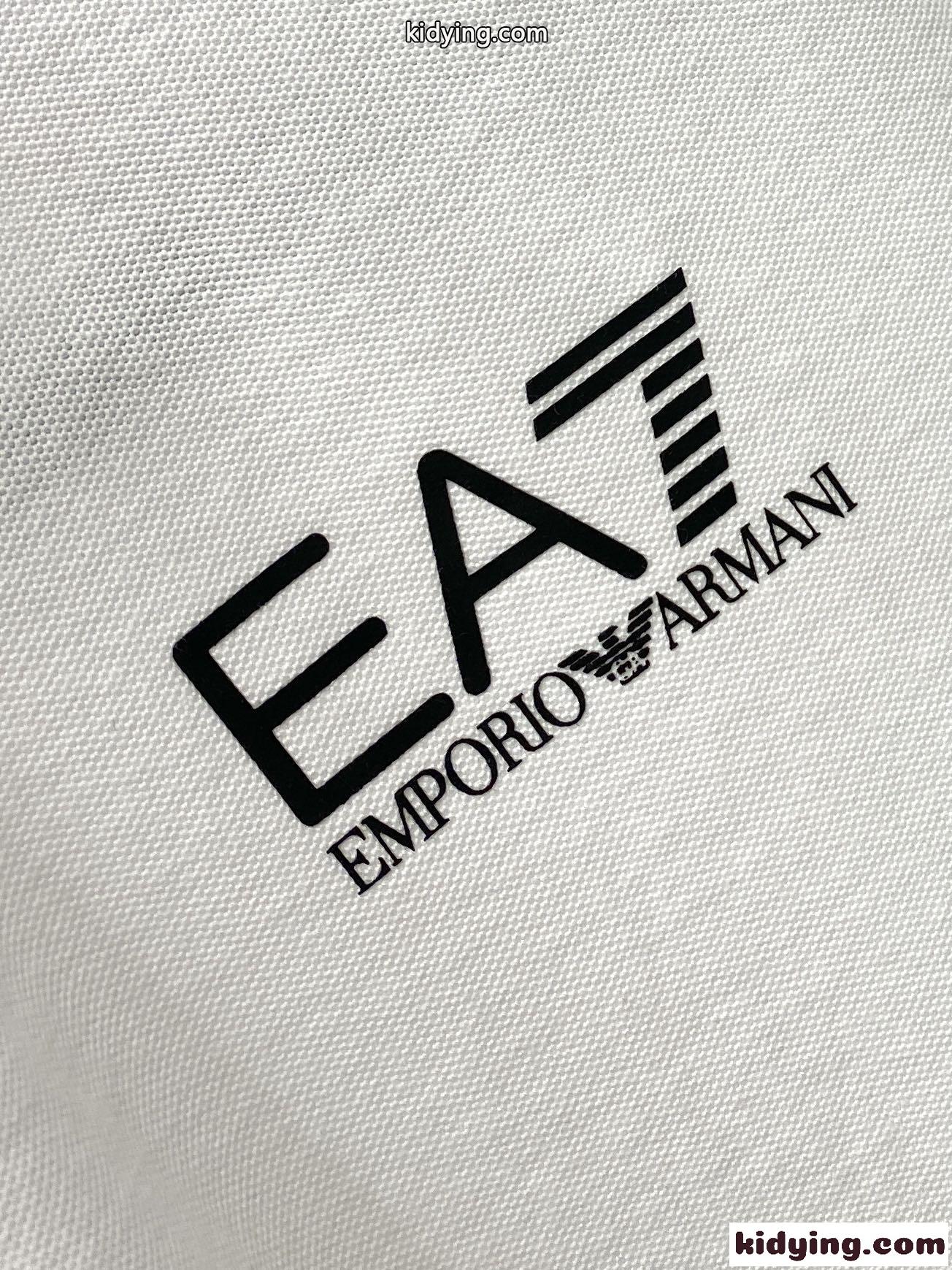 シンプル カジュアル ロゴ アルマーニ 半袖Tシャツ コピー コットン ポロシャツ ホワイト-3