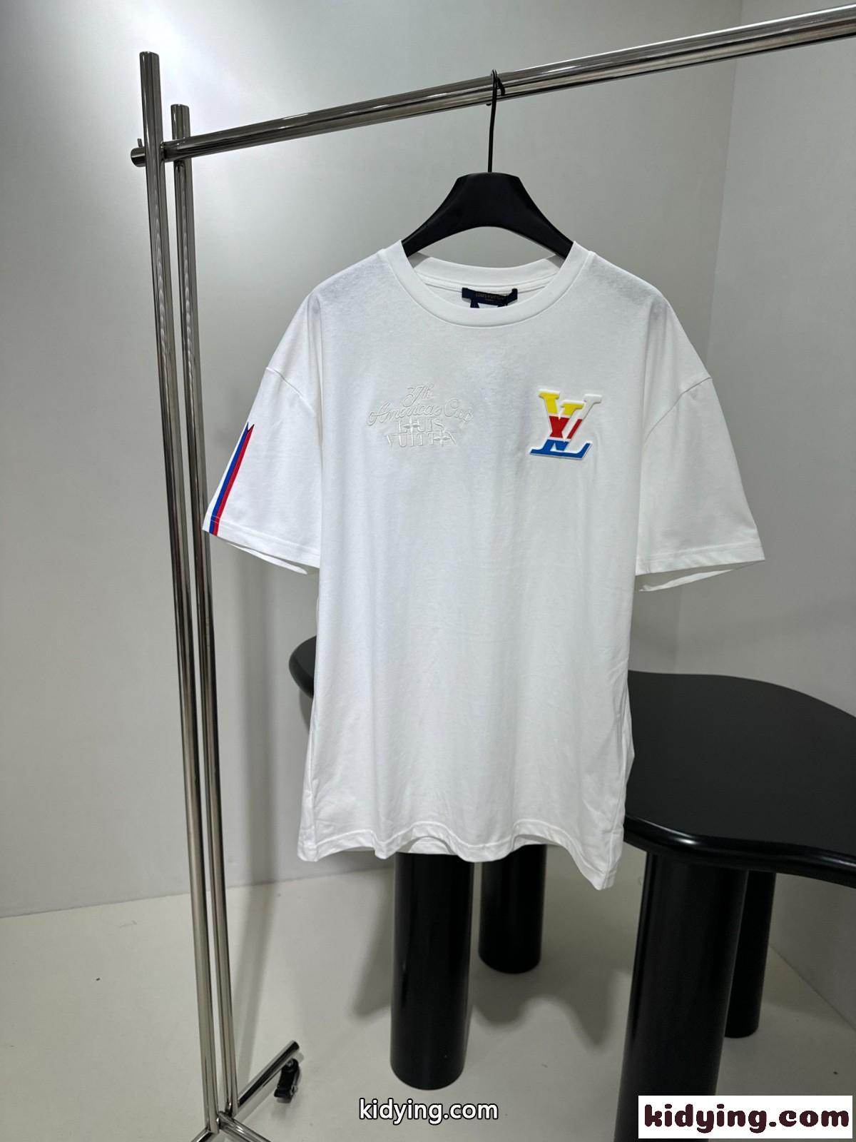 グラフィックコットンTシャツ ルイヴィトン Tシャツ コピー ユニセックス 半袖Tシャツ-1