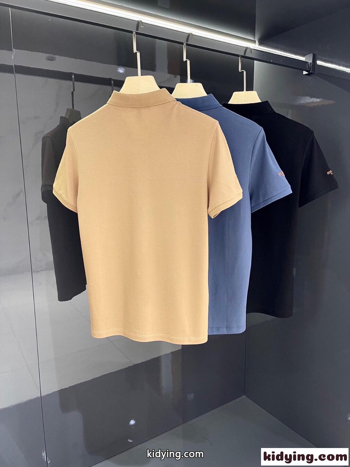 3色あり ビジネス カジュアル エルメス 半袖tシャツ コピー 大人 おしゃれ エレガント ポロシャツ-2