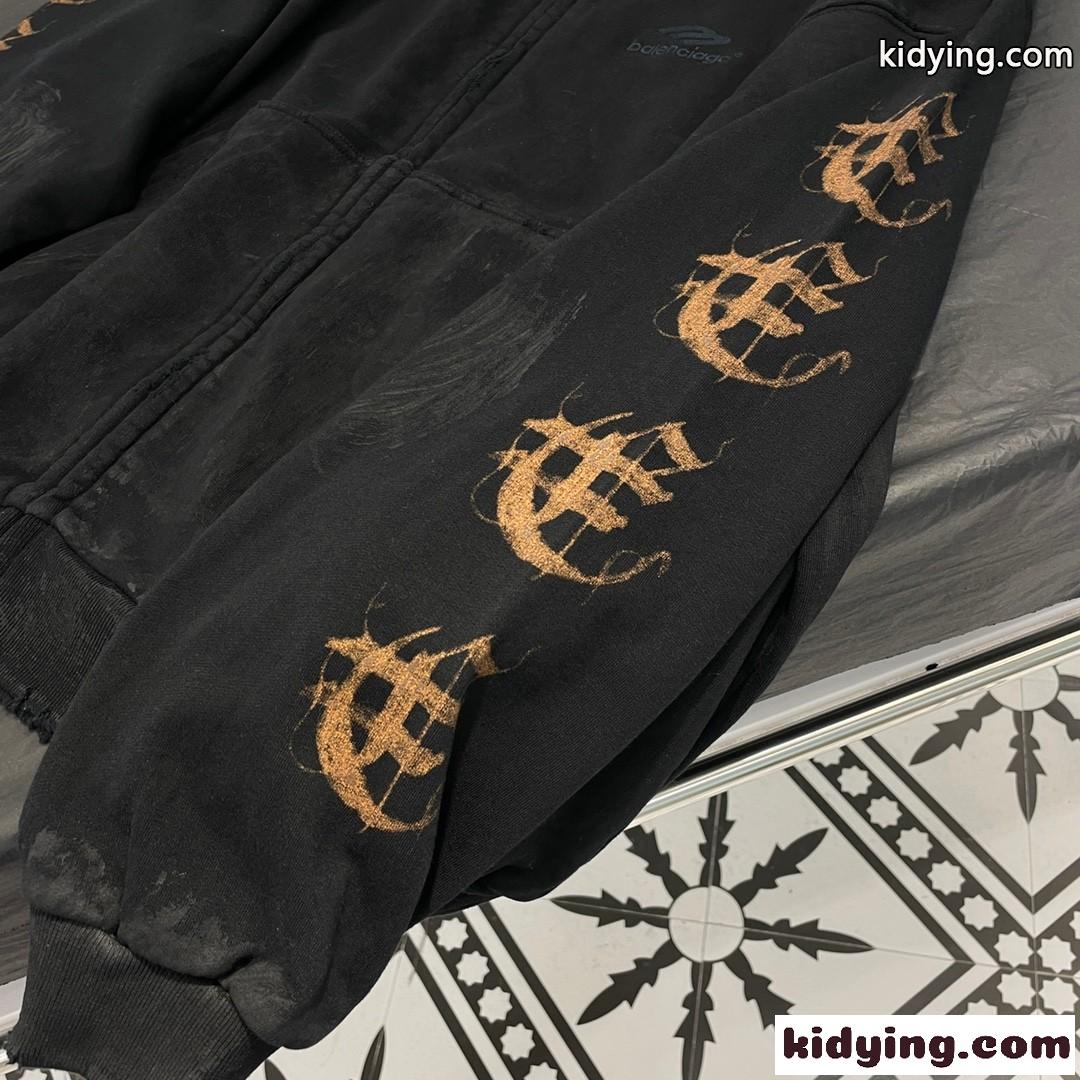 大人気 バレンシアガ HEAVY METAL ジップアップ HOODIE オーバーサイズ コピー-2