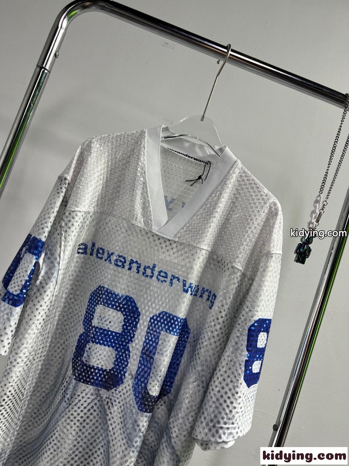 スパンコールファイユ 80 フットボールジャージー アレキサンダーワング Tシャツ コピー-4