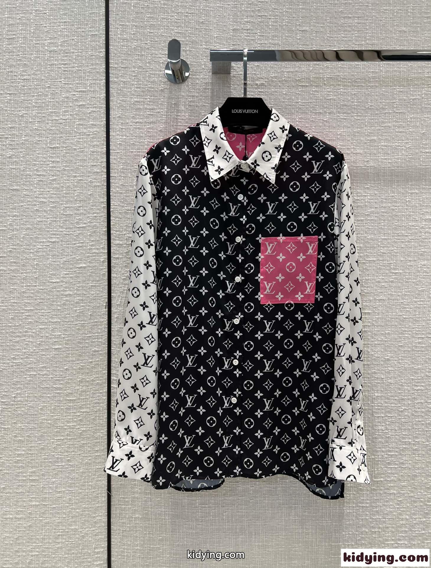 定番 快適 ルイ・ヴィトン シャツ コピー 長袖 モノグラム プリント 上品 高級感 柔らかい レディース トップス-2