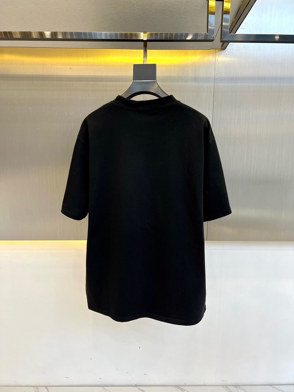 カジュアル リラックス プラダ Tシャツ コピー コットンジャージー 半袖Tシャツ ブラック-4