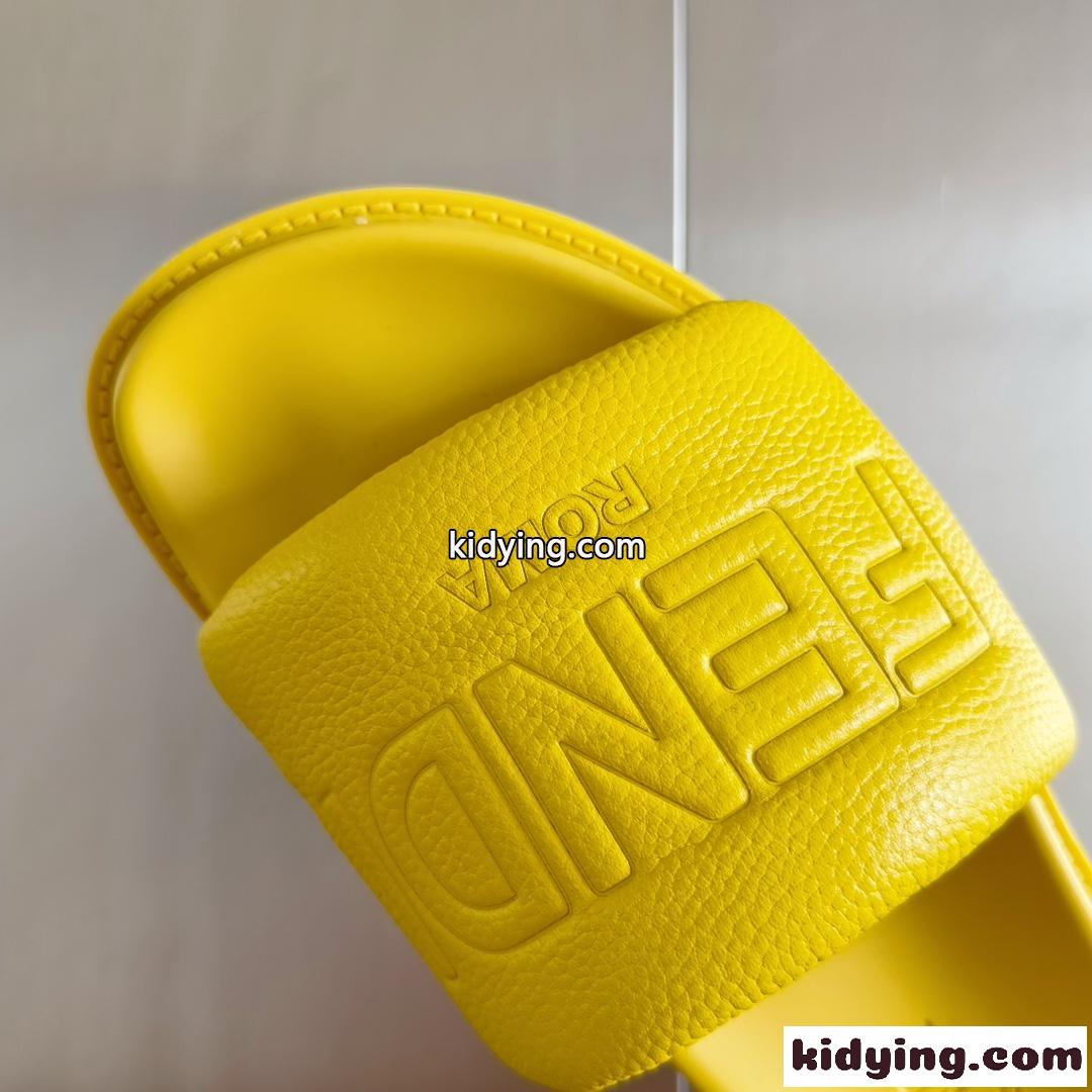 春夏 定番 FENDI ROMA スライド フェンディ サンダル スーパーコピー イエロー-3