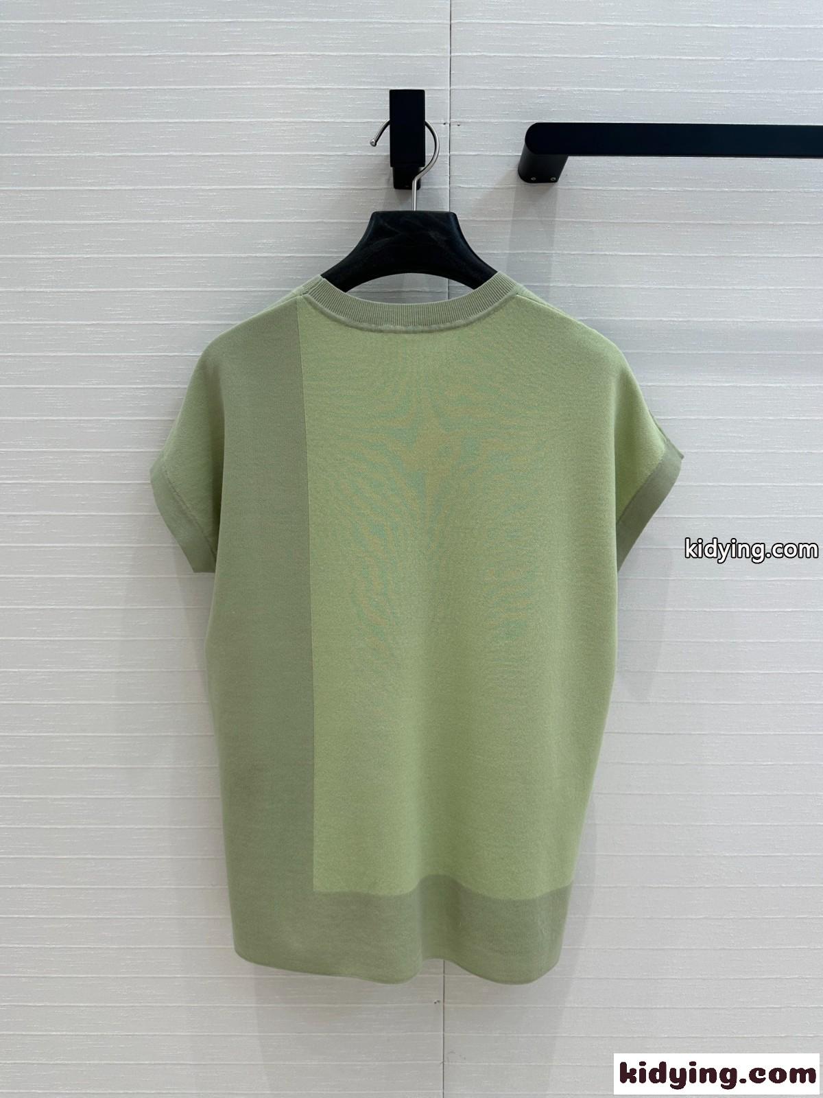 春夏 レディース ショートスリーブニット エルメス ニット コピー グリーン-3