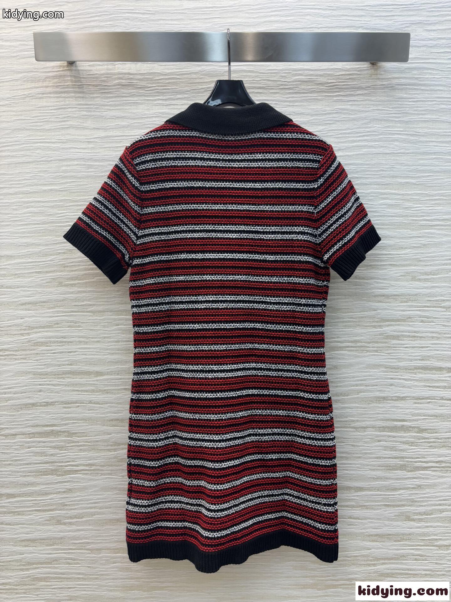 ウール&カシミヤ ポロドレス グッチ ワンピース コピー ショートスリーブ-4