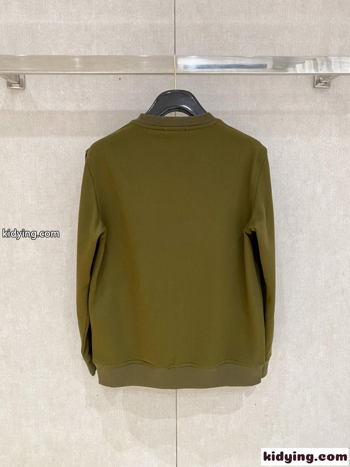 カジュアル スタイリッシュ エルメス Tシャツ 偽物 スウェットシャツ グリーン-3