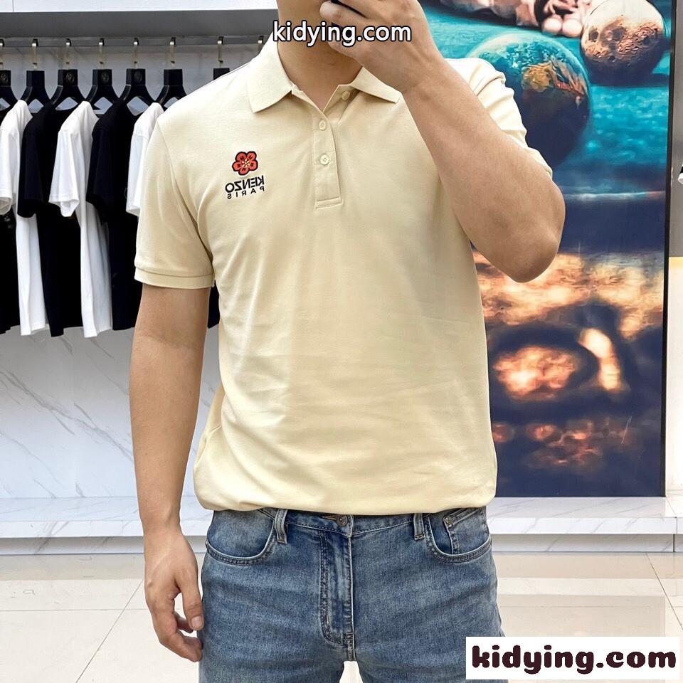 ケンゾー Tシャツ コピー メンズ 洗練された 上品 半袖 コットンピケ ポロシャツ ファッション-1