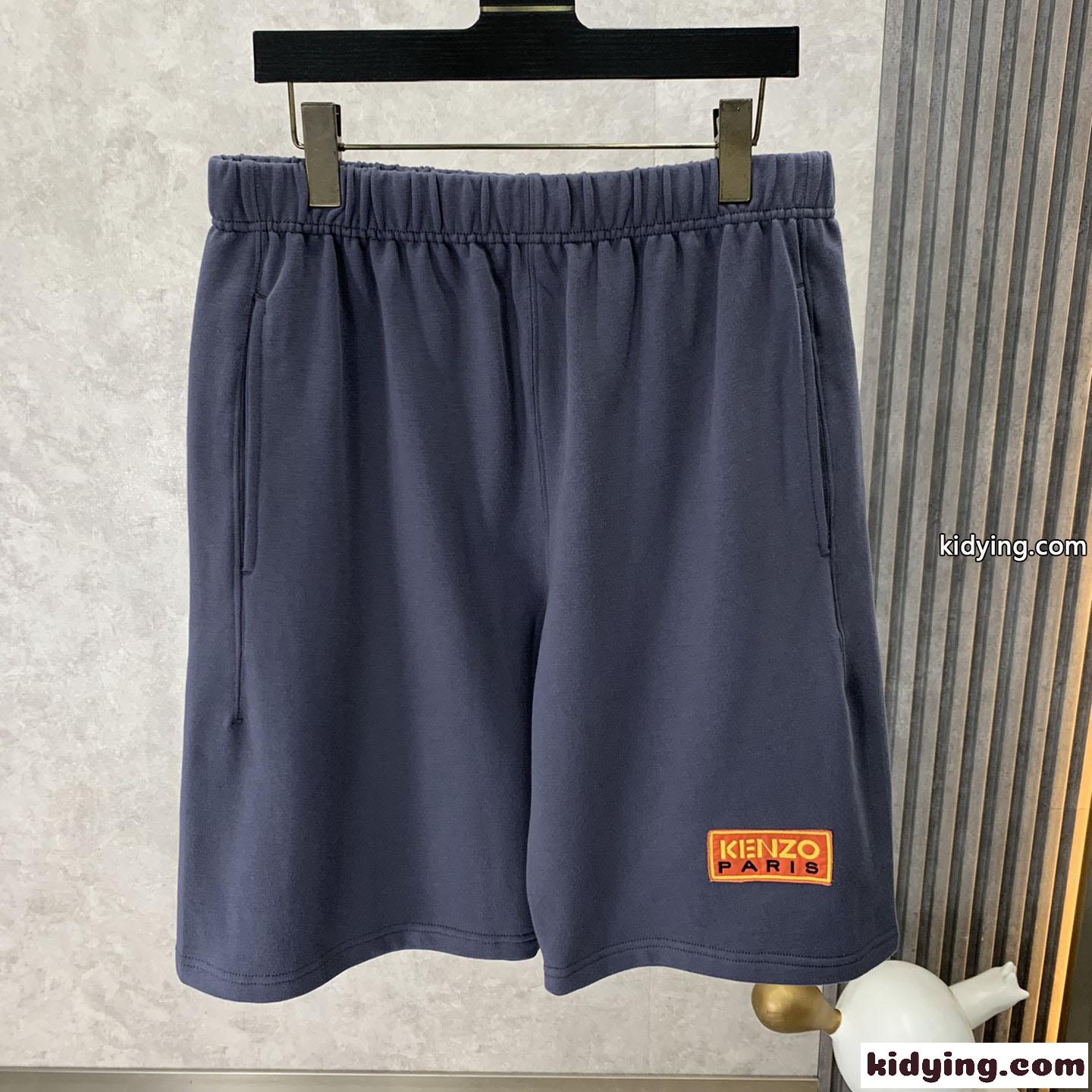 ケンゾー パンツ コピー カジュアル ロゴ メンズ ショートパンツ ブルー-0
