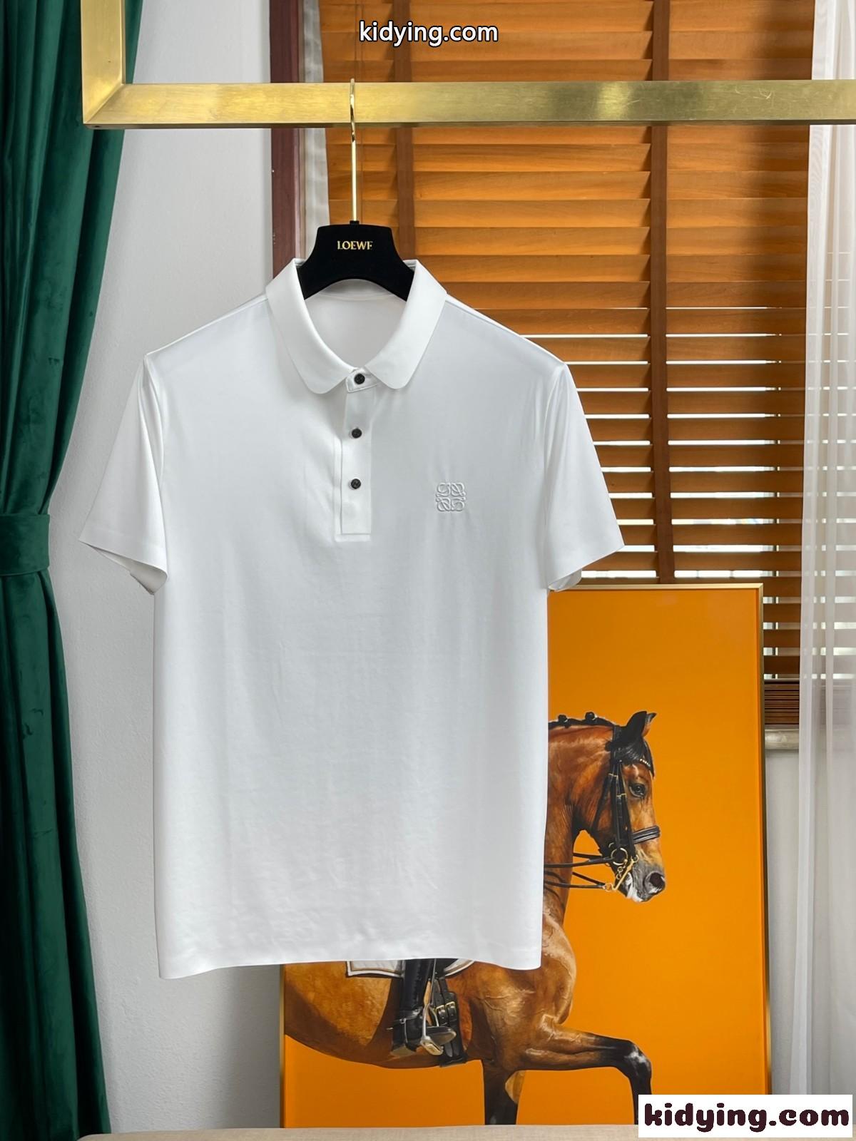 上品 高級感 ロゴ ポロシャツ ロエベ tシャツ コピー メンズ カジュアル 半袖 柔らかい 着心地いい-0