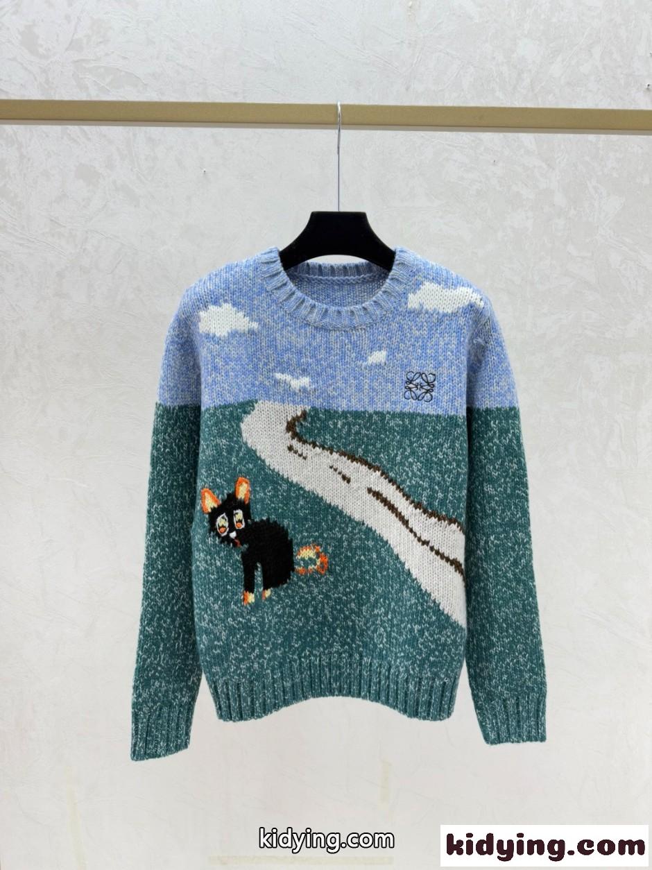 LOEWE x Louis Wain ウール&モヘア セーター ロエベ スーパーコピー-0